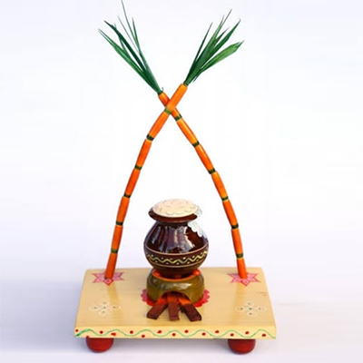 "Etikoppaka Wooden Pongal Set -B-9 - Click here to View more details about this Product